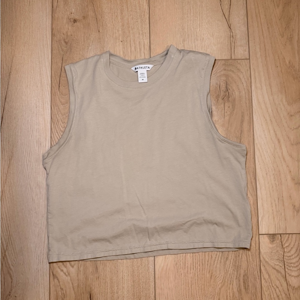 Athleta Beige Sleeveless Top